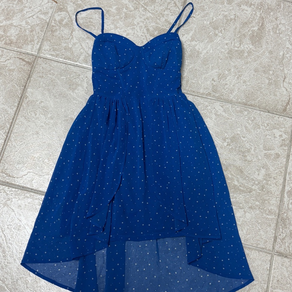 Bershka Blue Starry Dress